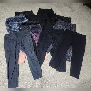 Set Of 9 Pairs Of Womens Athletic Leggings Size XXL And 1X Excellent Conditions